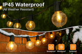 7.5M Outdoor String Lights with 14 LED Bulbs